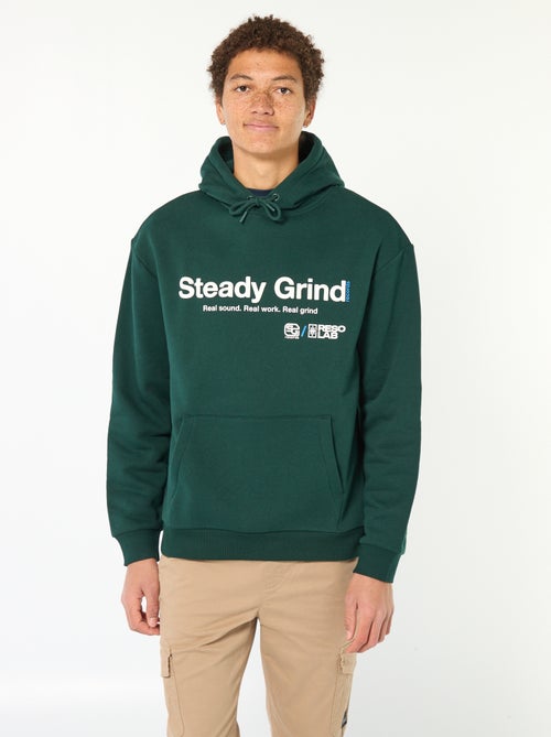 Sudadera con capucha y inscripción delante y detrás - Kiabi