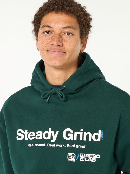 Sudadera con capucha y inscripción delante y detrás - Kiabi