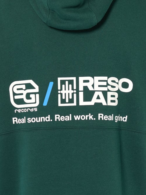 Sudadera con capucha y inscripción delante y detrás - Kiabi