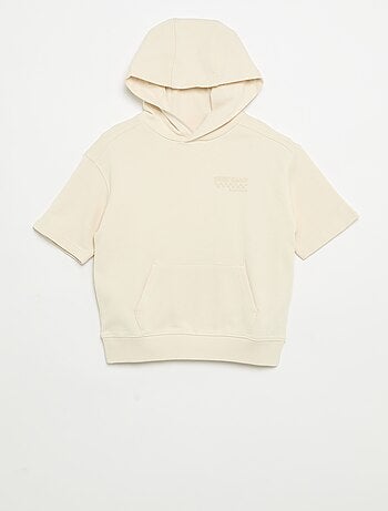 Sudadera con capucha y manga corta