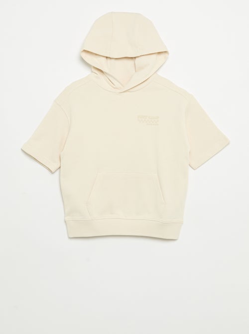 Sudadera con capucha y manga corta - Kiabi Sudadera con capucha y manga corta - Kiabi