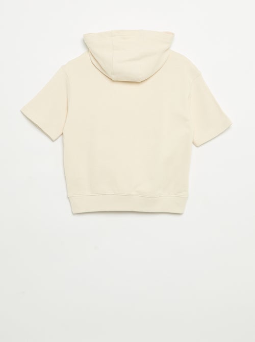 Sudadera con capucha y manga corta - Kiabi Sudadera con capucha y manga corta - Kiabi