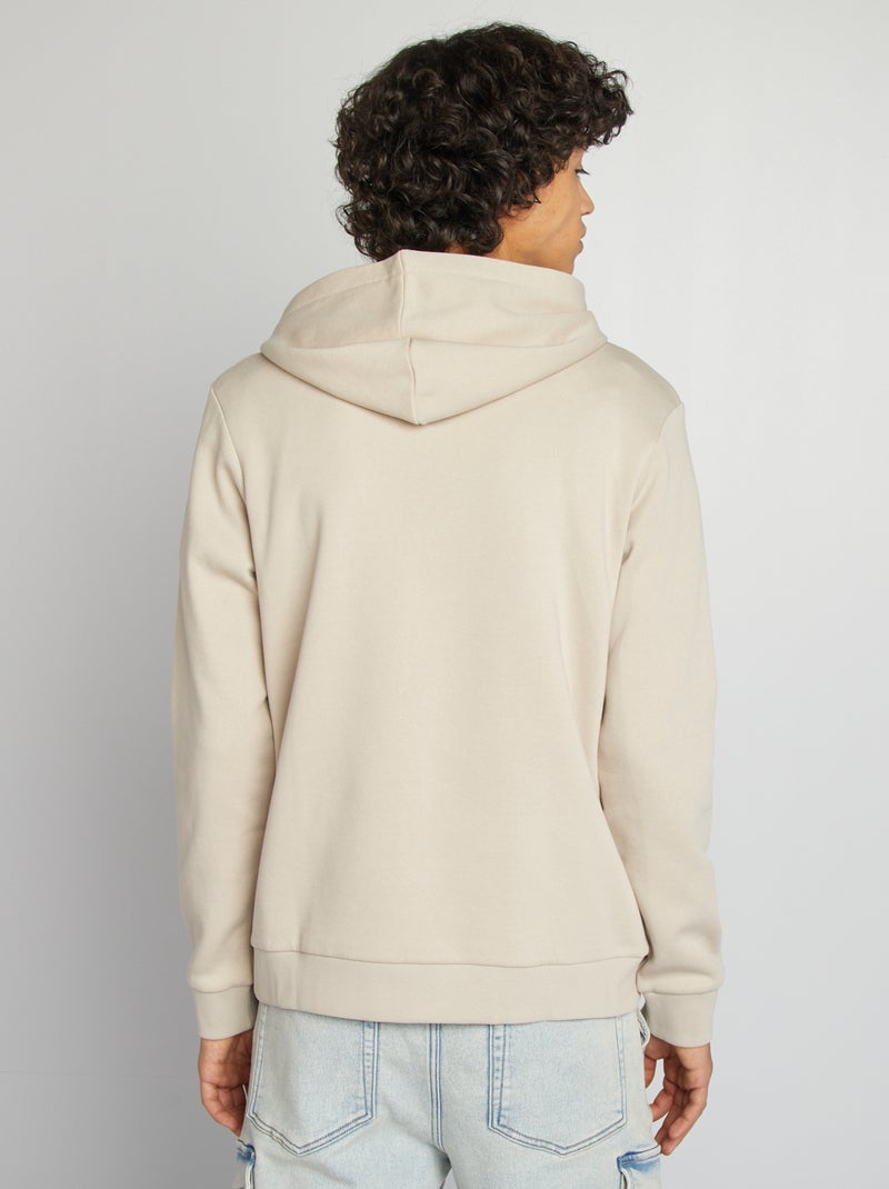 Sudadera con capucha y mensaje BEIGE - Kiabi