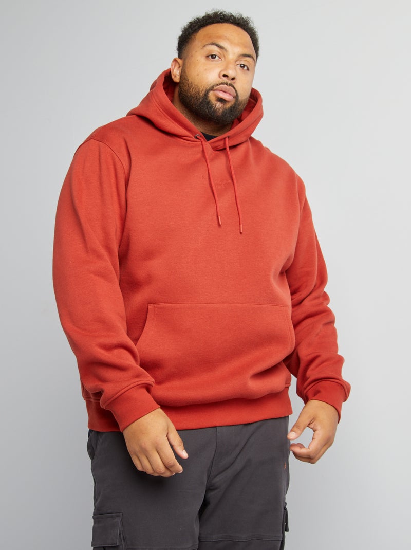 Sudadera con capucha y mensaje bordado ROJO - Kiabi