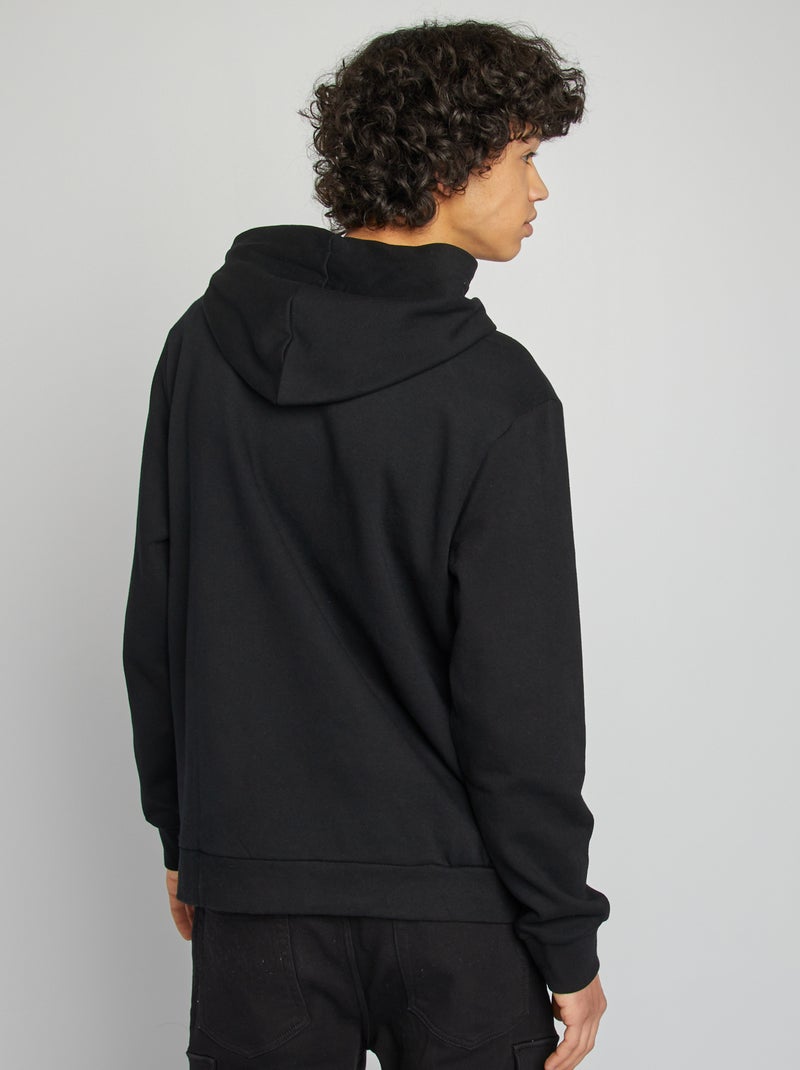 Sudadera con capucha y mensaje NEGRO - Kiabi