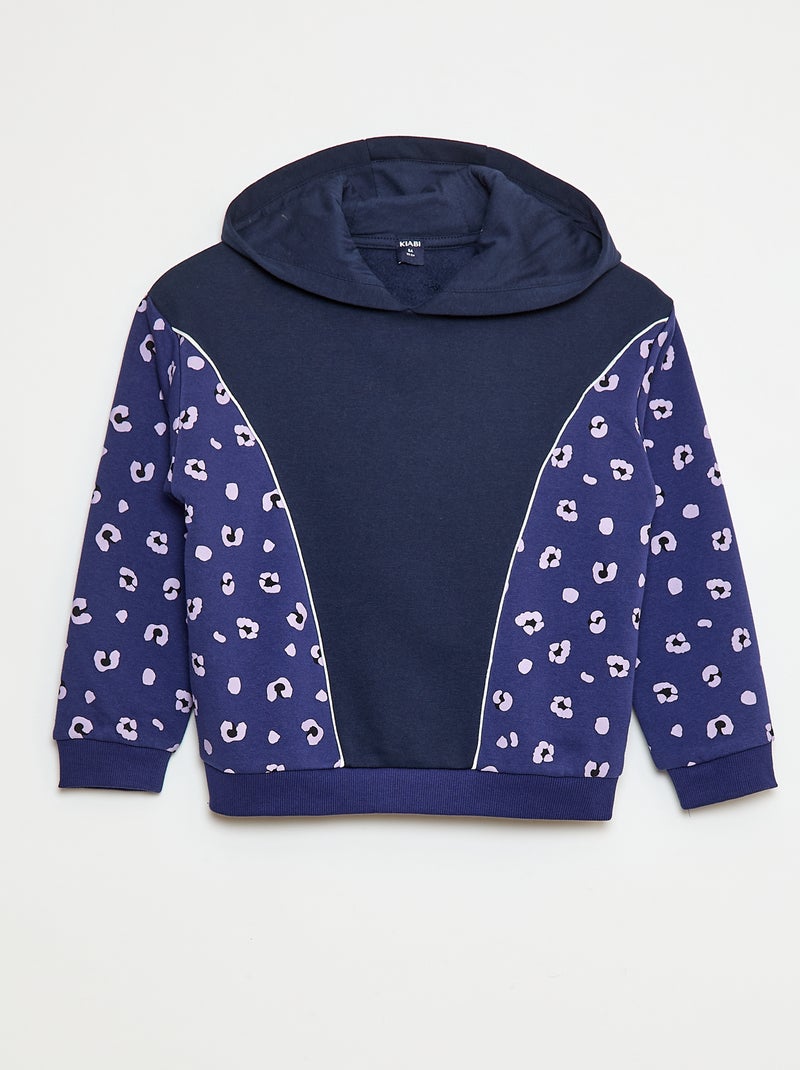 Sudadera con capucha y motivos Azul - Kiabi