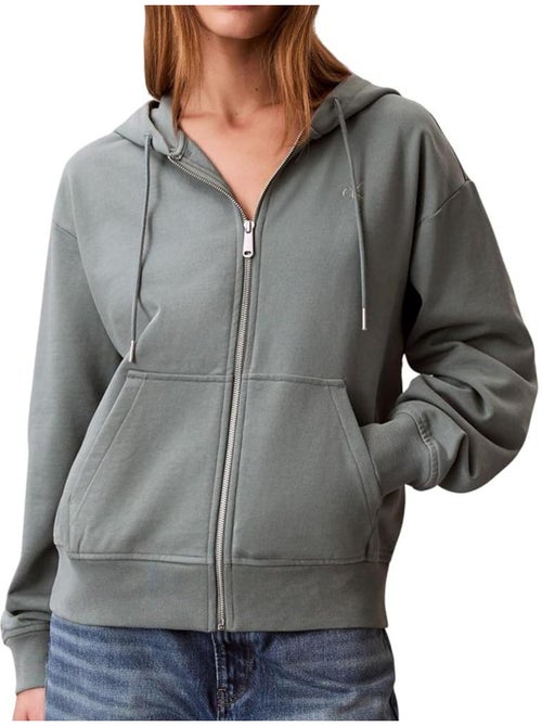Sudadera con cremallera calvin klein jeans para mujer - Kiabi