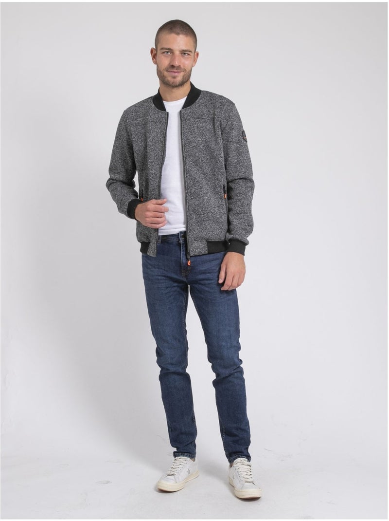 Sudadera con cremallera cuello alto WALTAREK Gris - Kiabi