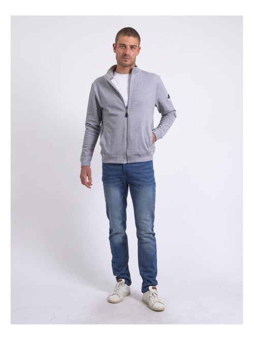 Sudadera con cremallera cuello alzado WESTUNION - Kiabi