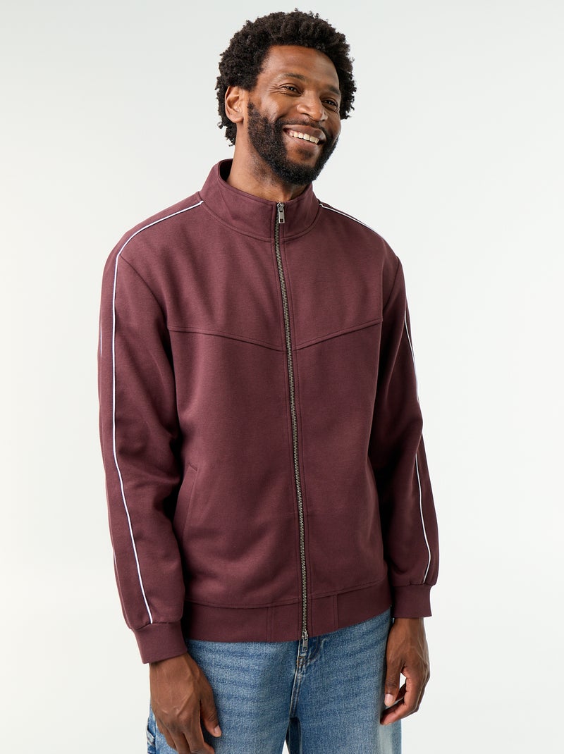 Sudadera con cremallera de felpa Purpura - Kiabi