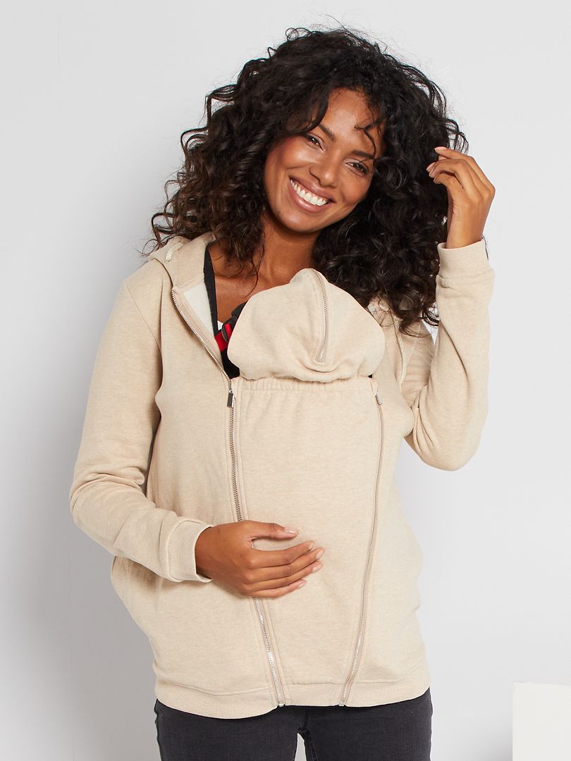 Sudadera con cremallera de lactancia BEIGE Kiabi 18.00