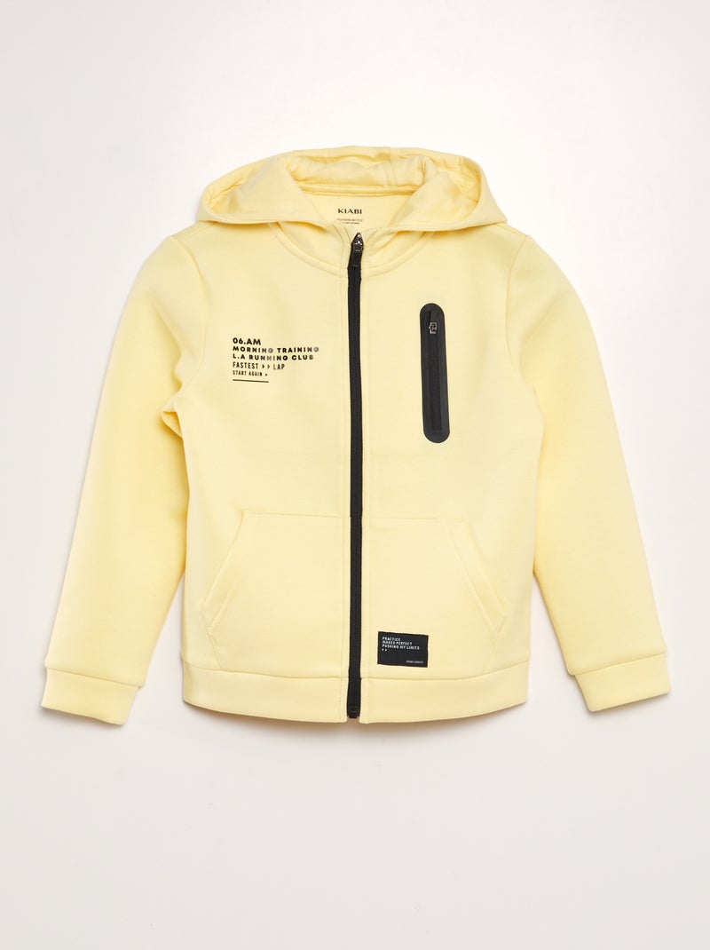 Sudadera con cremallera de neopreno AMARILLO - Kiabi