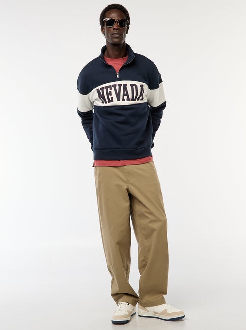 Sudadera con cremallera en el cuello alto - Kiabi