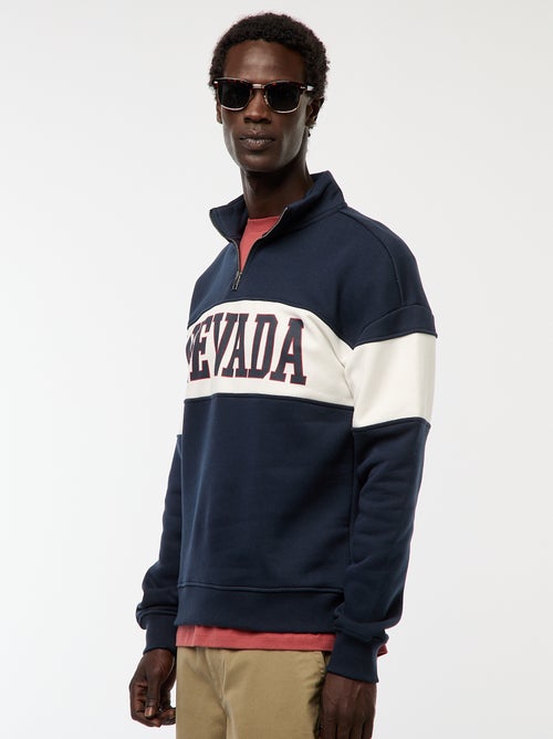 Sudadera con cremallera en el cuello alto - Kiabi