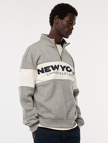 Sudadera con cremallera en el cuello alto