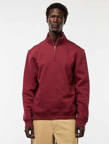 Sudadera con cremallera en el cuello alto