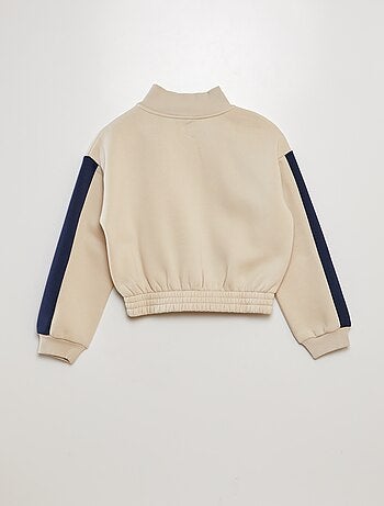 Sudadera con cremallera estilo 'campus'