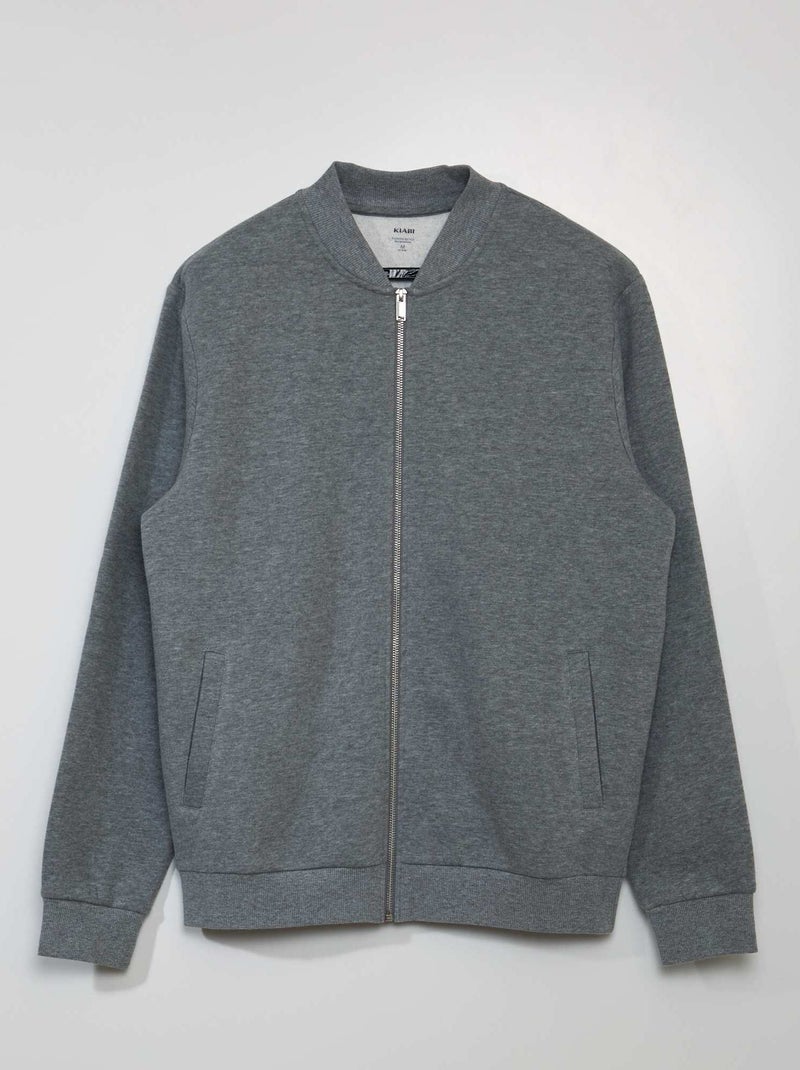 Sudadera con cremallera GRIS - Kiabi