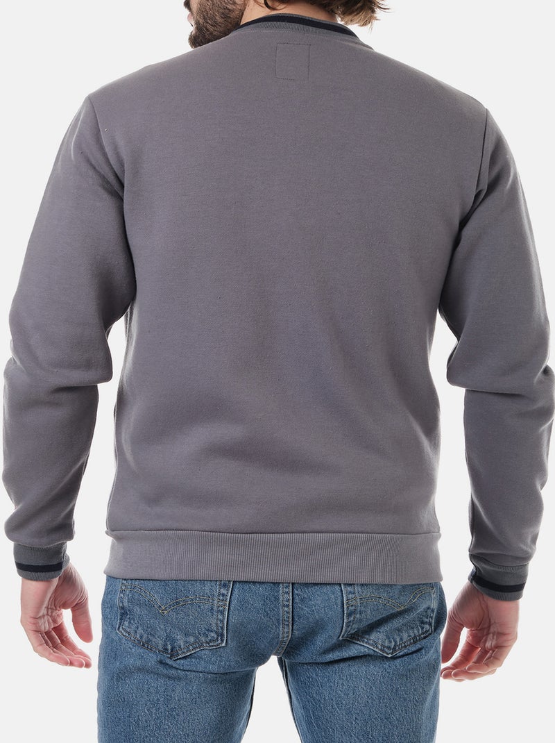 Sudadera con cremallera Gris - Kiabi