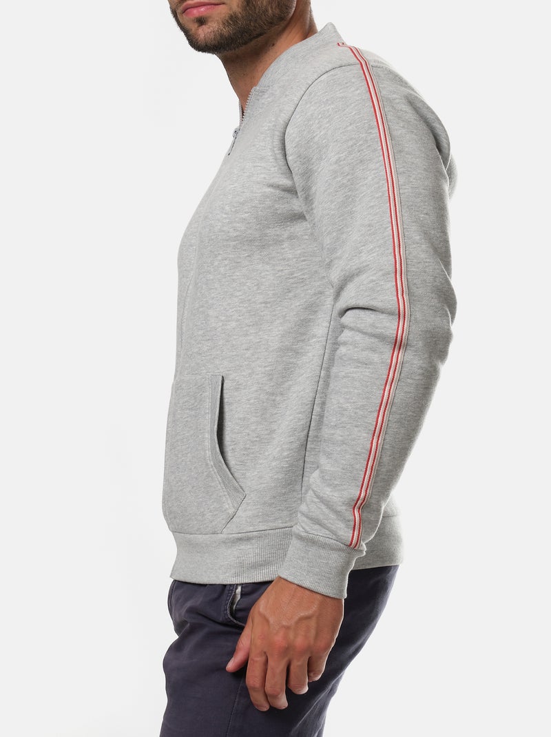 Sudadera con cremallera Gris - Kiabi