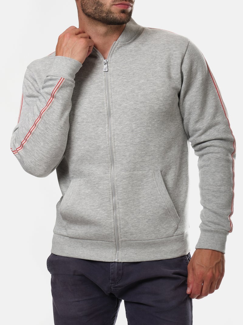 Sudadera con cremallera Gris - Kiabi