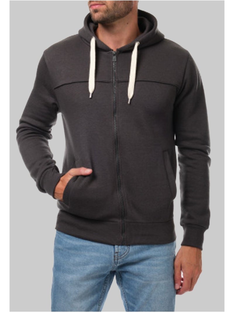 Sudadera con cremallera Kebello Gris antracita - Kiabi