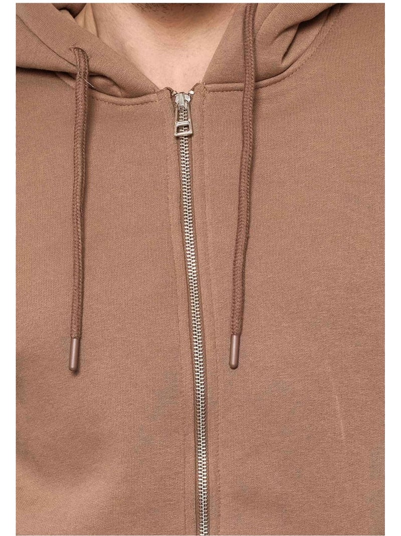 Sudadera con cremallera Kebello Marrón - Kiabi