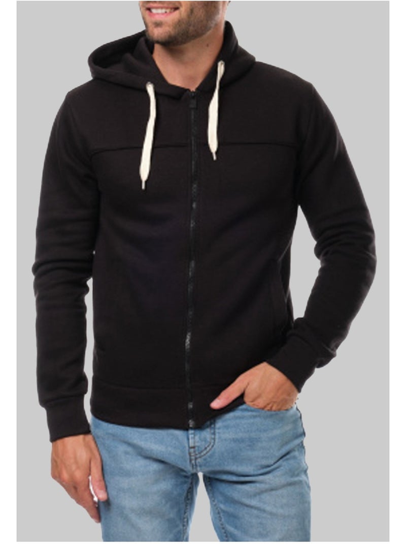 Sudadera con cremallera Kebello Negro Negro - Kiabi