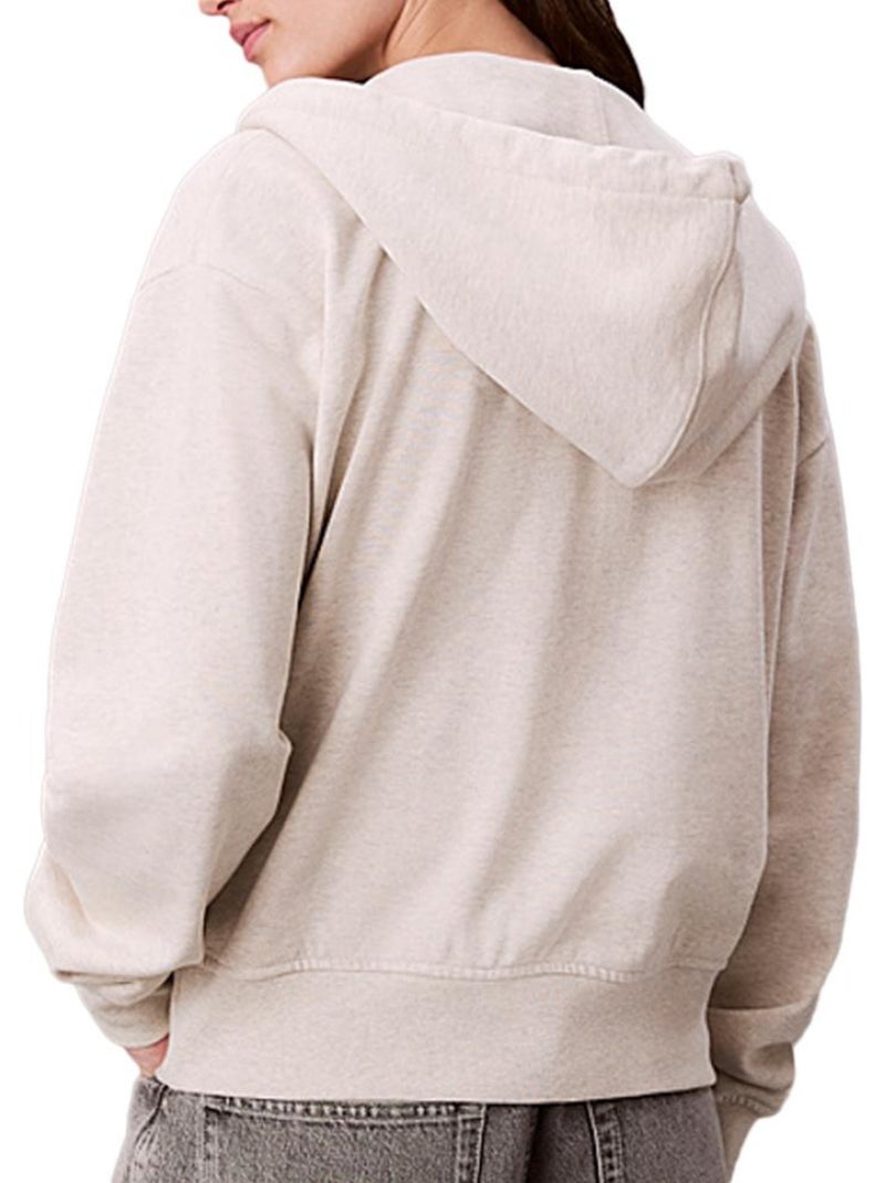 Sudadera con cremallera Mujer Calvin Klein Jeans Monologo French Gris - Kiabi
