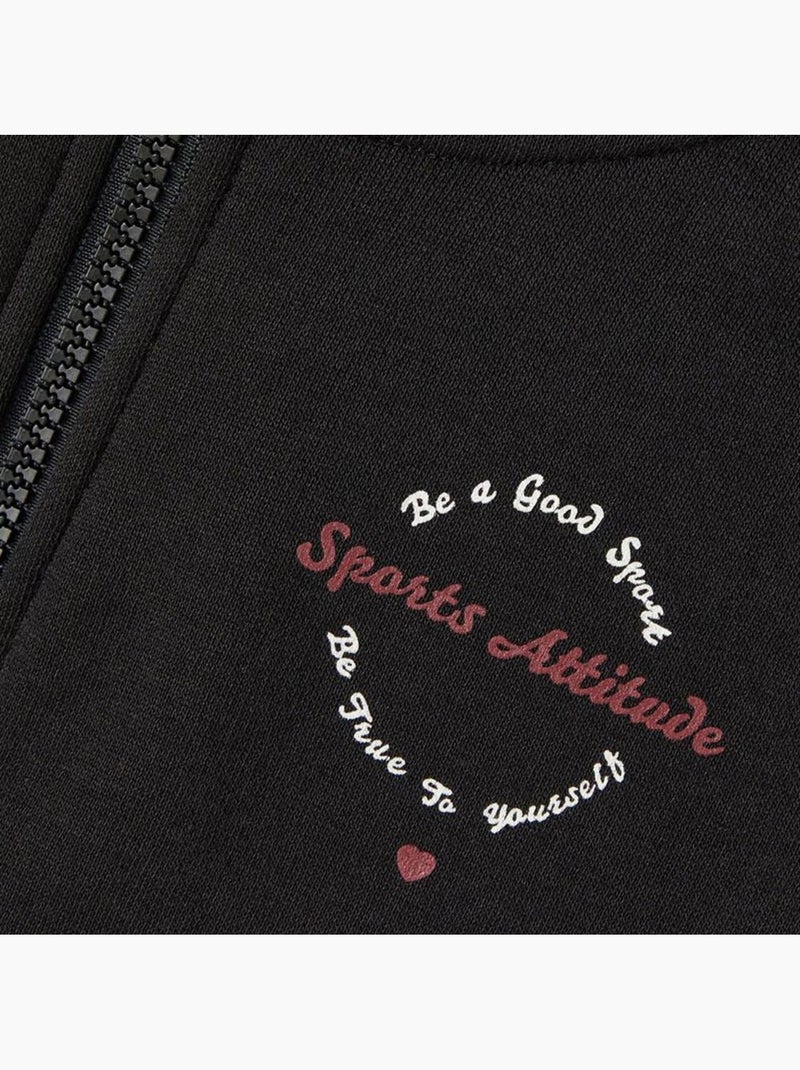 Sudadera con cremallera Name It para niña Negro - Kiabi