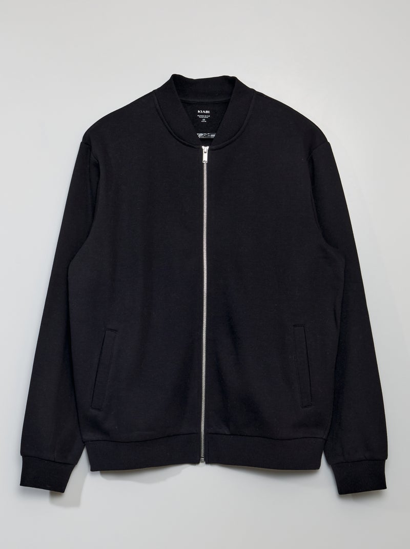 Sudadera con cremallera negro - Kiabi