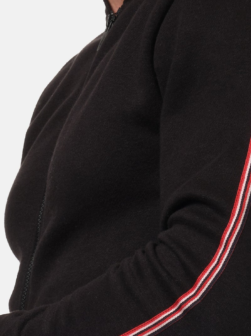 Sudadera con cremallera Negro - Kiabi