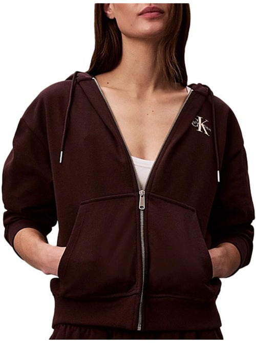 Sudadera con Cremallera para Mujer Calvin Klein Jeans - Kiabi Sudadera con Cremallera para Mujer Calvin Klein Jeans - Kiabi