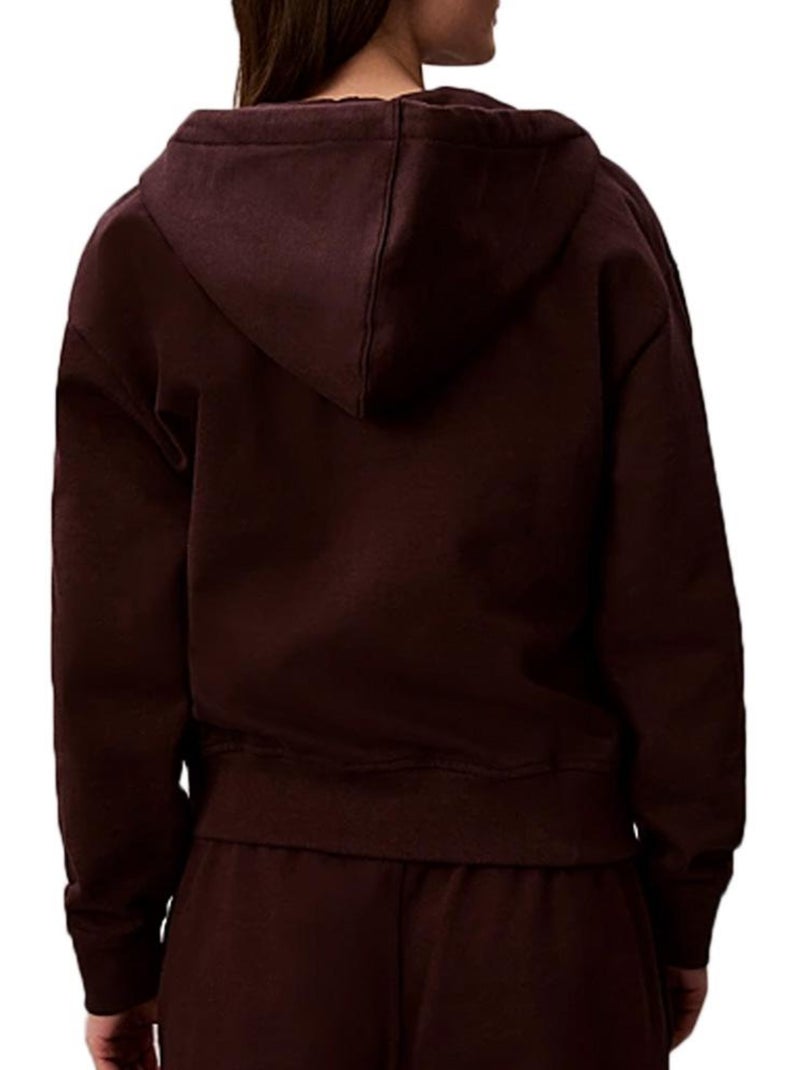 Sudadera con Cremallera para Mujer Calvin Klein Jeans Marrón capuchino - Kiabi