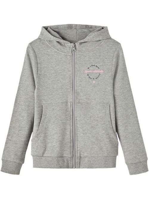 Sudadera con cremallera para niña Name It - Kiabi Sudadera con cremallera para niña Name It - Kiabi
