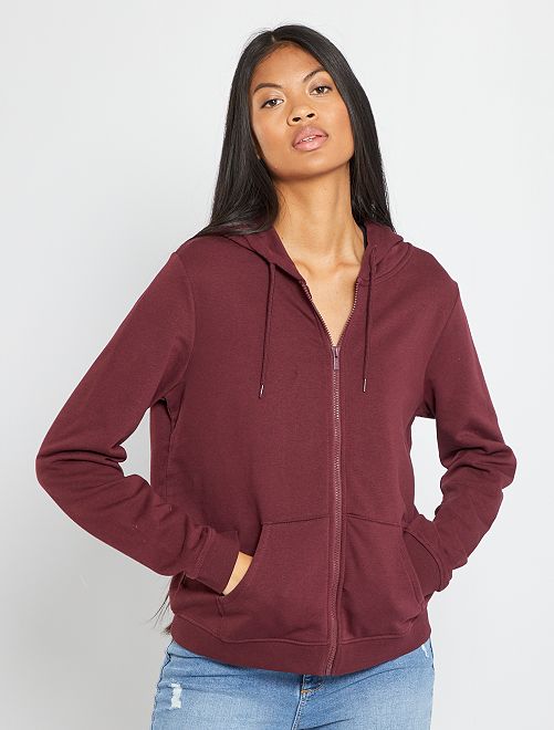 Sudadera con cremallera - rojo - Kiabi - 10.00€