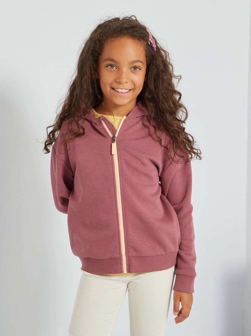 Sudadera con cremallera ROSA - Kiabi