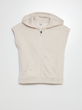 Sudadera con cremallera sin mangas