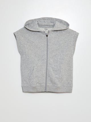 Sudadera con cremallera sin mangas