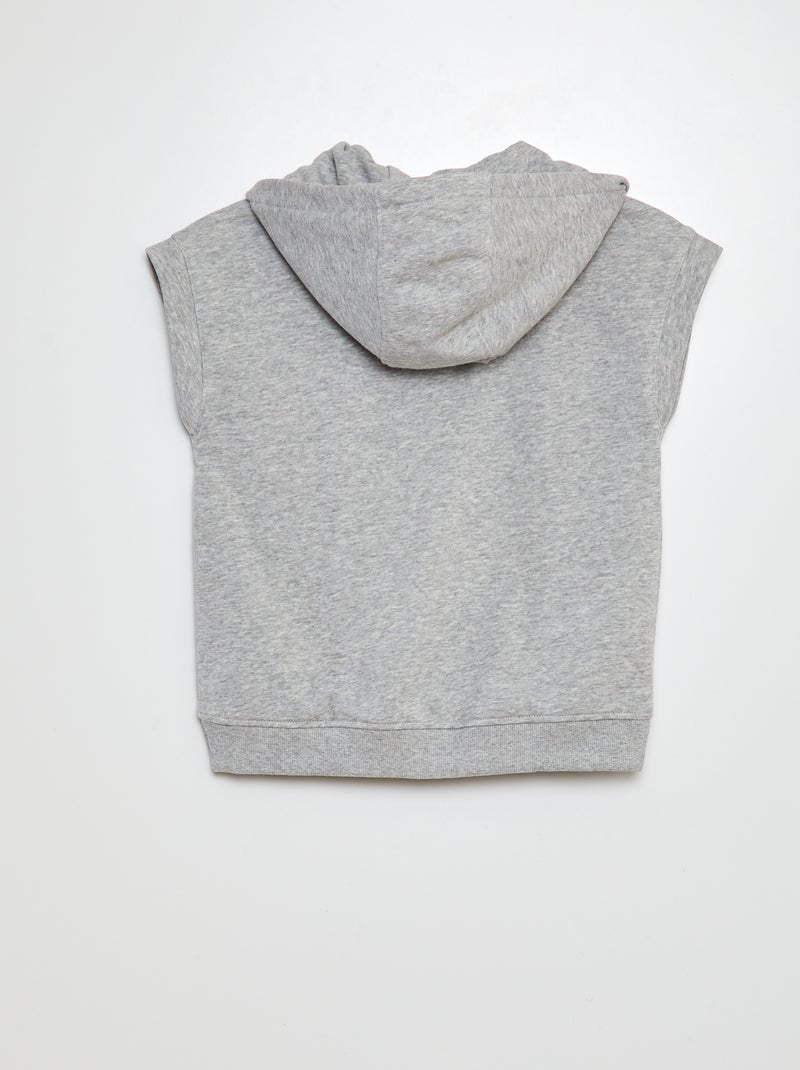 Sudadera con cremallera sin mangas GRIS - Kiabi
