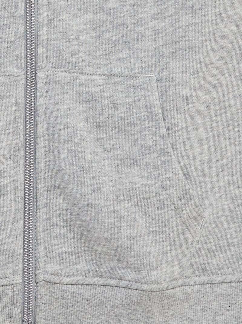 Sudadera con cremallera sin mangas GRIS - Kiabi