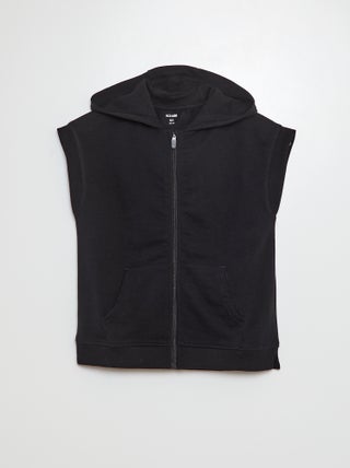 Sudadera con cremallera sin mangas