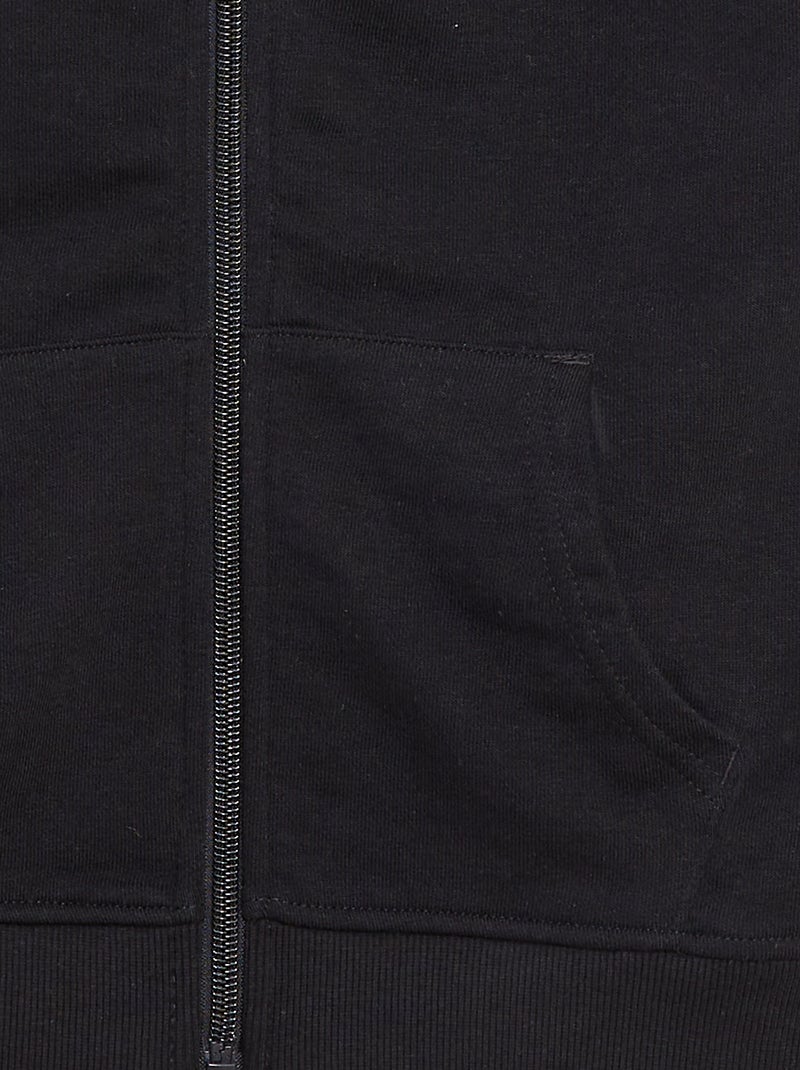 Sudadera con cremallera sin mangas NEGRO - Kiabi