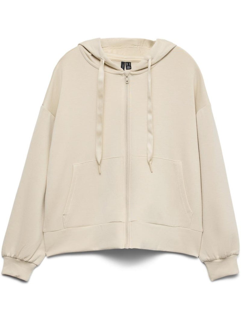 Sudadera con cremallera vero moda para mujer Beige - Kiabi