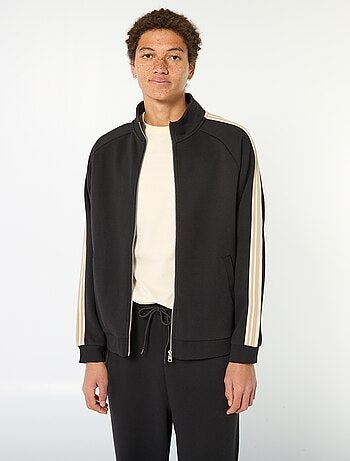 Sudadera con cremallera y banda lateral