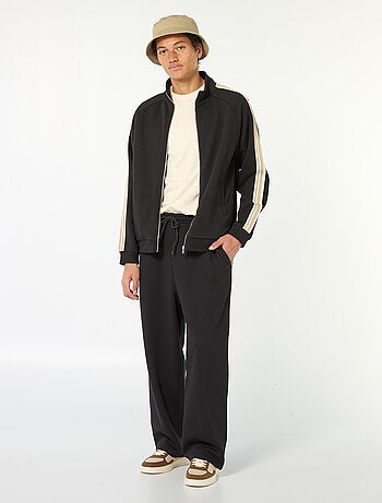 Sudadera con cremallera y banda lateral