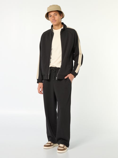 Sudadera con cremallera y banda lateral - Kiabi