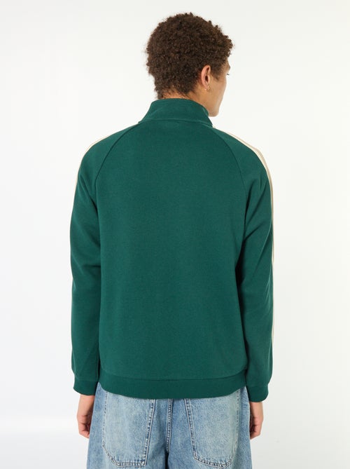 Sudadera con cremallera y banda lateral - Kiabi