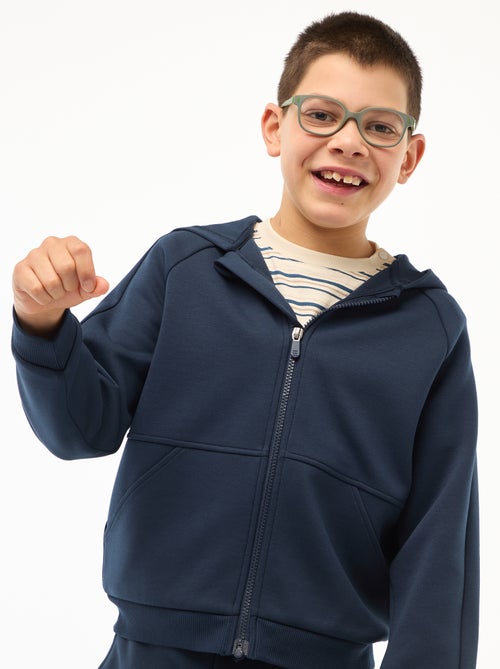 Sudadera con cremallera y capucha - colección fácil de poner - Kiabi