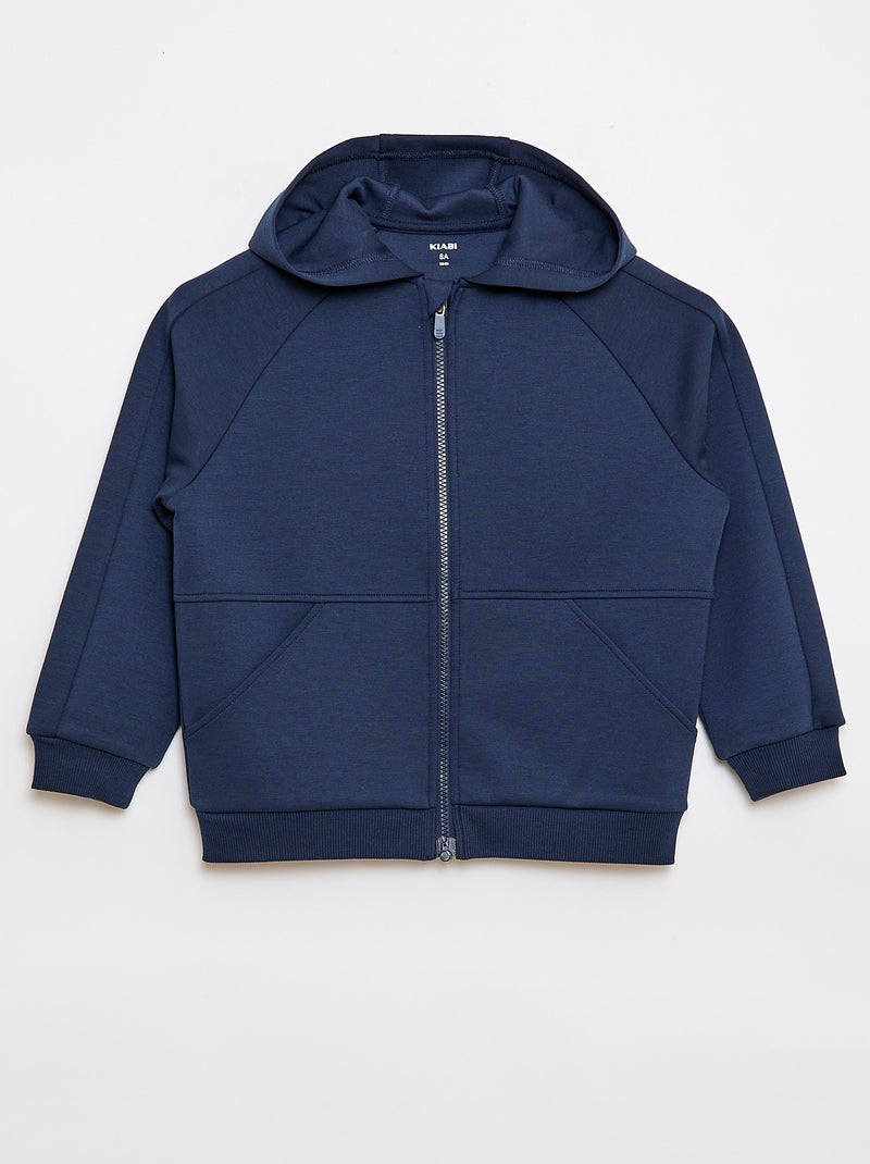 Sudadera con cremallera y capucha - colección fácil de poner Azul - Kiabi